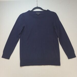 J.Crew Sweater Mens Small Blue 100% Merino Wool Crewneck Knit Classic Preppy